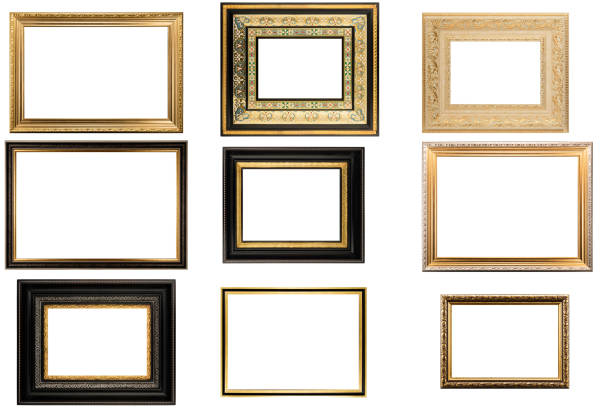 istock Collection of various antique frames on white background 1337436932