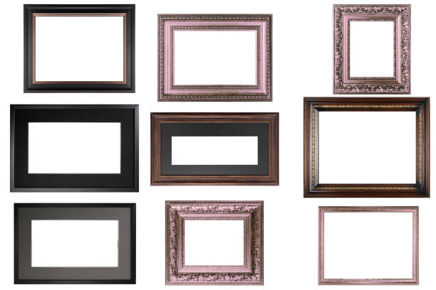 istock Collection of various antique frames on white background 1337436935