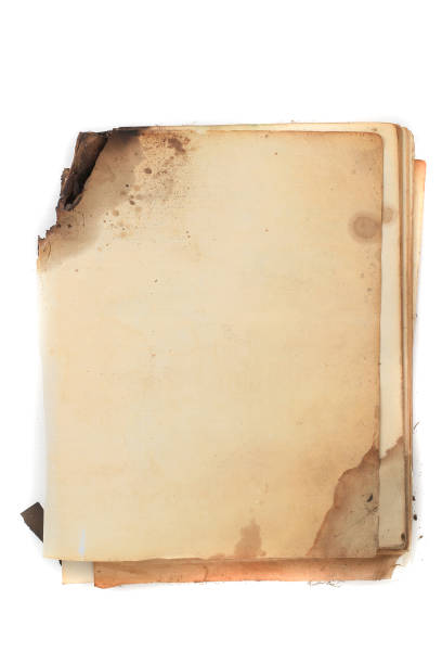 istock Old ancient book. Yellowed paper from time to time. Decrepit notebook 1337443565
