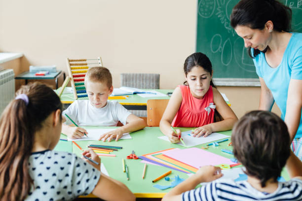 istock Teacher Teaches Children 1337450632