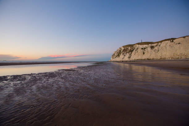 Evening on a beach in Cap Blanc Nez, France