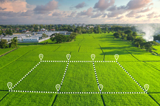 istock Land plot in aerial view at Chiang Mai of Thailand. 1337454486