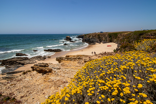 Samoqueira Beach located on the Alentejo coast in Sines , Portugal