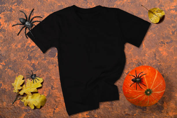 Halloween black T-shirt mockup