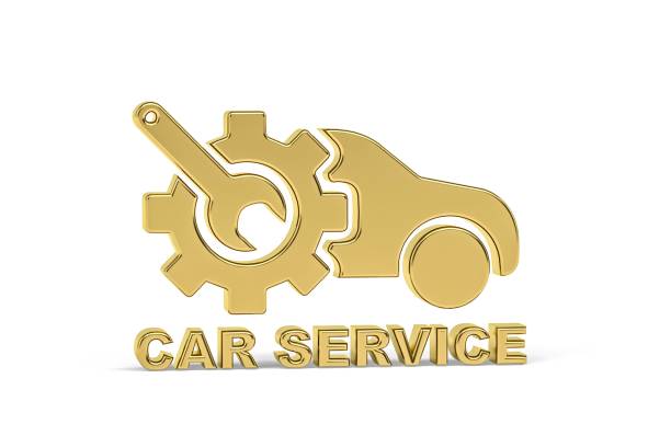 Asian mechanic puts the battery in place to work with the car's electrical system using a spanner.