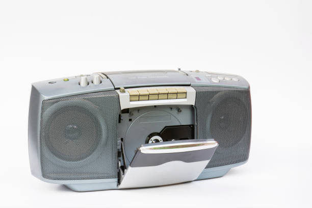 istock vintage radio and cassette player. 1337462751