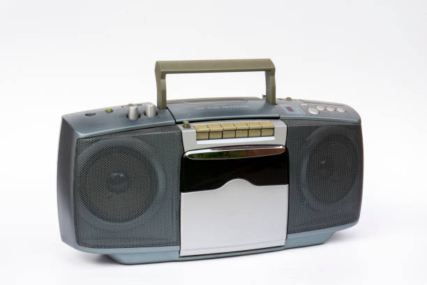 istock vintage radio and cassette player. 1337463503