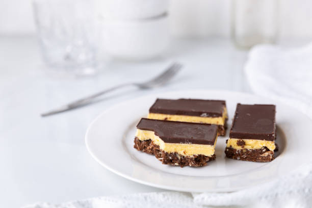 istock A plate with Nanaimo bars - a traditional Canadian dessert 1337465158