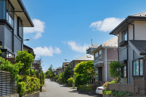 istock Japanese residential area. 1337467405