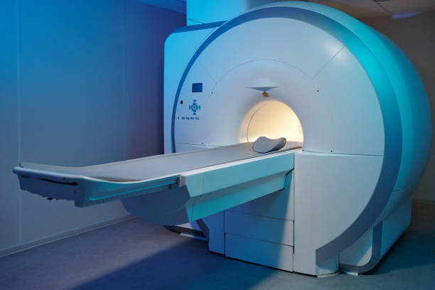 istock Modern MRI scanning equipment in large clinics 1337470192