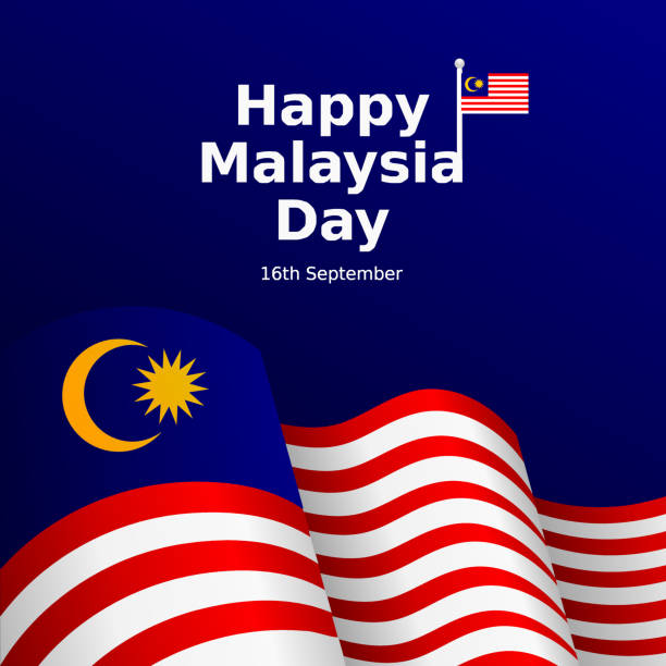 happy malaysia day flat vector poster design happy malaysia day flat vector poster design XVI stock illustrations