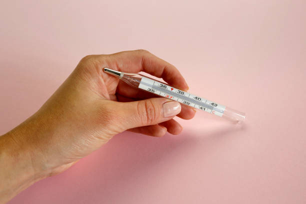 istock female hand holding thermometer 1337472883