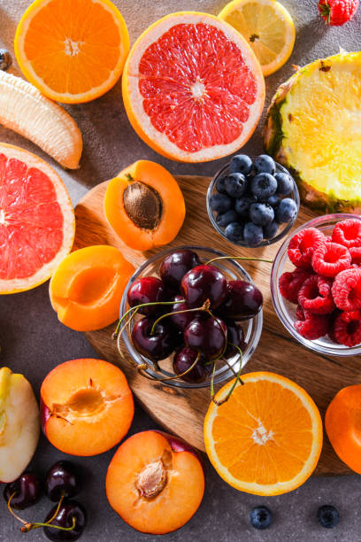 istock Composition with a variety of fresh culinary fruits 1337478806