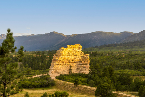 Beautiful Monument Rock near Monument town in Colorado