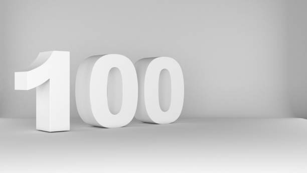 The picture scored a full hundred on a white background,100,3D render