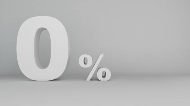 istock Business finance 0% interest on white background, 1337483477