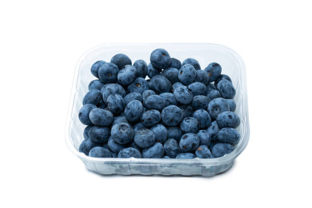 istock Group of fresh blueberry isolated on a white background. 1337483707