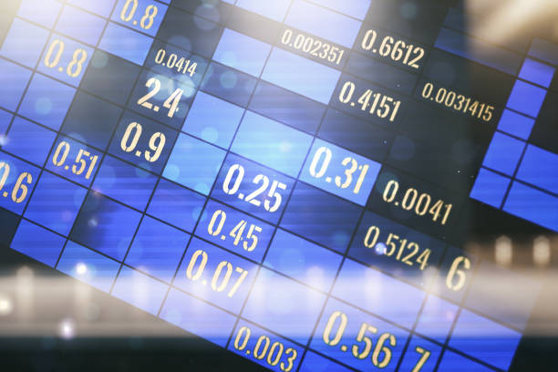 istock Multi exposure of creative statistics data hologram on modern business center exterior background, stats and analytics concept 1337484010