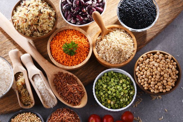 istock Composition with different kinds of dry food products 1337490983