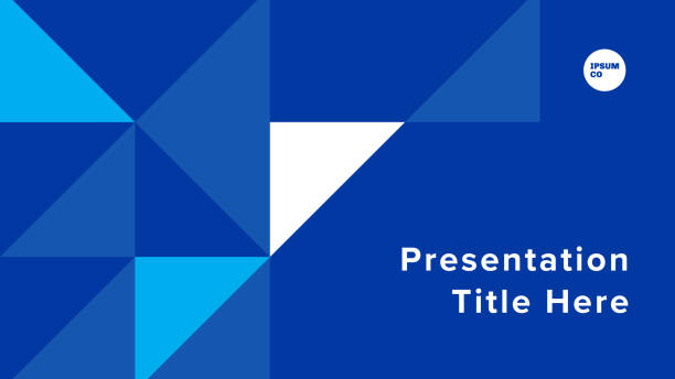 Presentation title slide design template with geometric triangle graphics Presentation title slide design template with geometric triangle graphics ppt templates stock illustrations