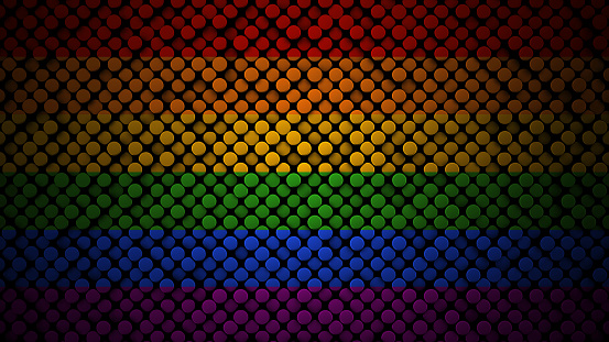 Rainbow background with colors of LGBT flag. Symbol of peace, free love, gay and lesbian, bisexual and transgender peoples. Gay pride concept.