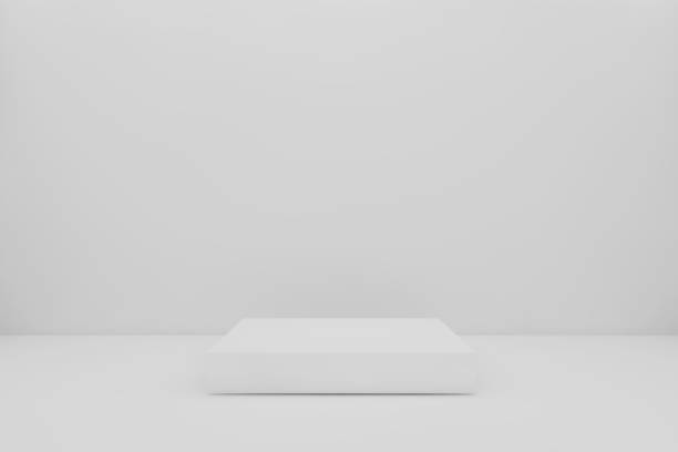 istock White 3d square empty pedestal platform for display show and place for presentation 1337497842