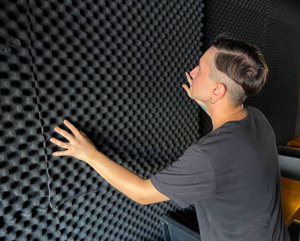Acoustic foam Foam - Material, Acoustic Music, Noise, Studio - Workplace, Recording Studio acoustic music photos stock pictures, royalty-free photos & images