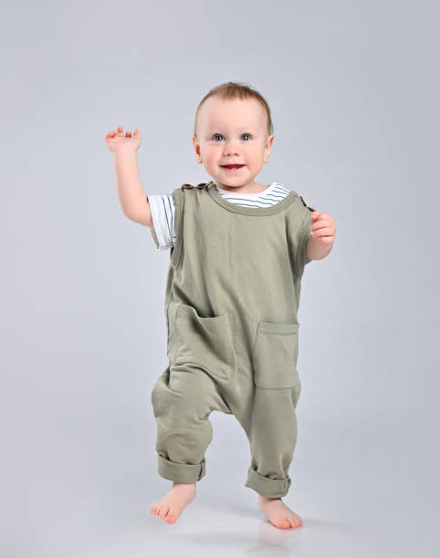 istock First steps of baby isolated on white background 1337510287