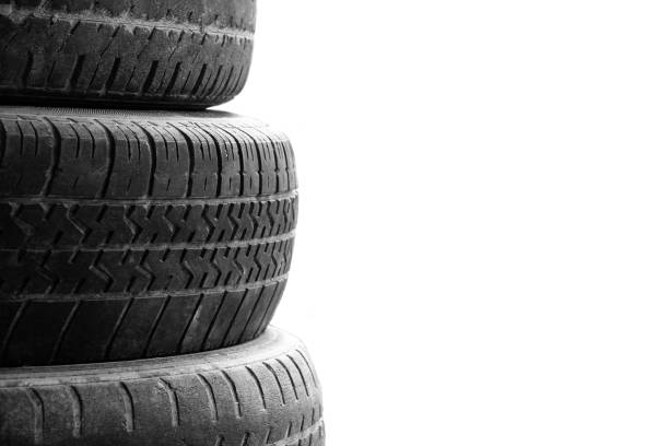 Old car tires pile.