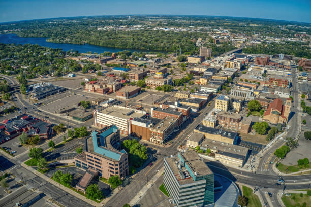 istock Aerial View of Downtown St. Cloud, Minnesota during Summer 1337518534
