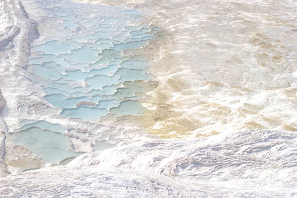 istock Background texture with abstract pattern in pastel natural colors. Pamukkale 1337522545