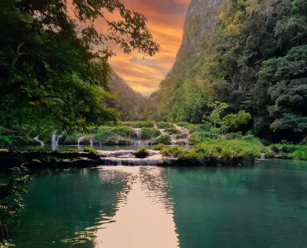 Photo of Sunset in Semuc Champey, Guatemala