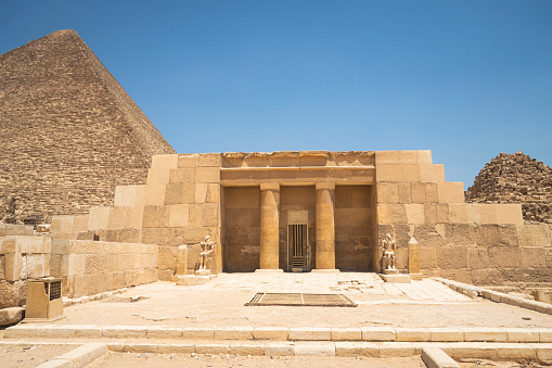 Africa, Egypt, Cairo. Giza plateau. The Tomb of Seshem Nefer, Mastaba of Seshemnefer IV, in Giza.
