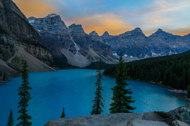 istock Moraine Lake on evening in August 2021 1337523700