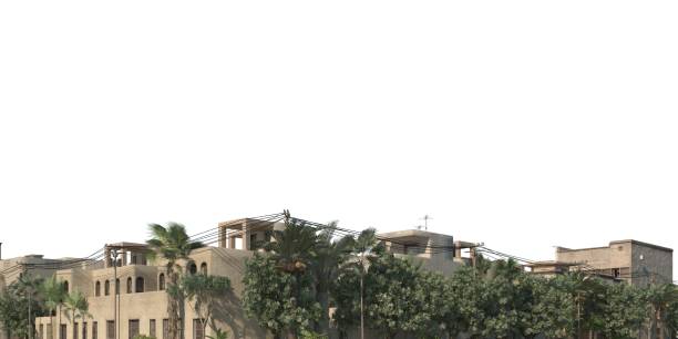 istock Cityscape 3d illustration isolated on white background 1337533195