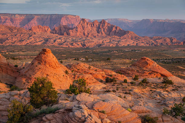 istock Teepee rocks at sunrise with the Vermillion Cliffs in the distance 1337538333