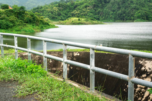 Dam of Upper Aberdeen Reservoir, Aberdeen Country Park, Hong Kong.