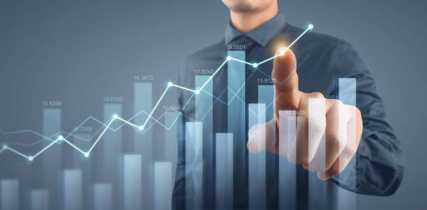 istock Businessman plan graph growth increase of chart positive indicators 1337552473