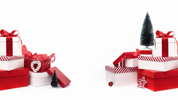 istock set of red and white gift boxes on white background 1337554034