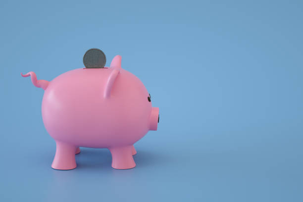 istock Piggy Bank with Coin 1337563872