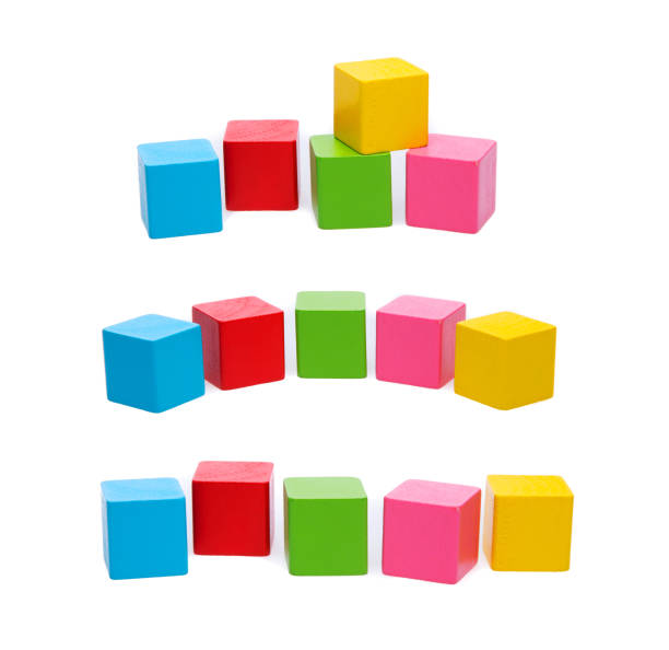 istock Wooden building blocks isolated on white background 1337565428