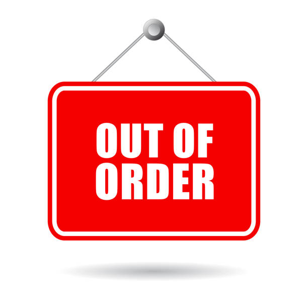 Out of order vector signboard Out of order hanging sign isolated on white background Dont stock illustrations