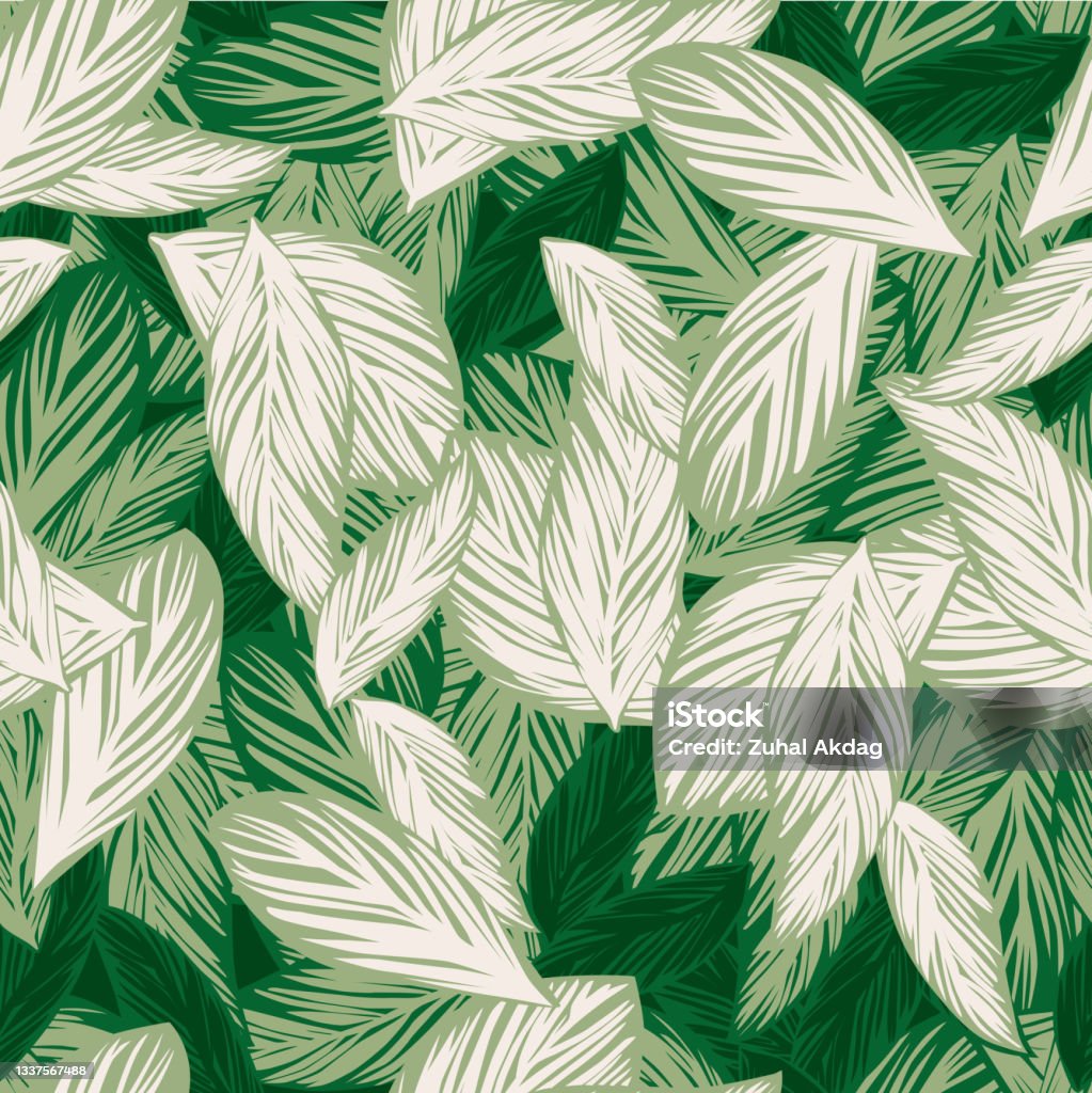 Light Leave Pattern Dark And Light Color Leaf Pattern Design Stock Illustration - Download ...