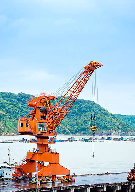 istock Crane telescopic boom outdoors over blue sky 133756883