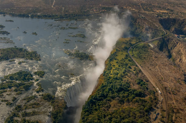 istock Victoria Fall from the air. 1337579778