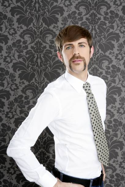 istock businessman retro mustache over gray wallpaper 1337583059