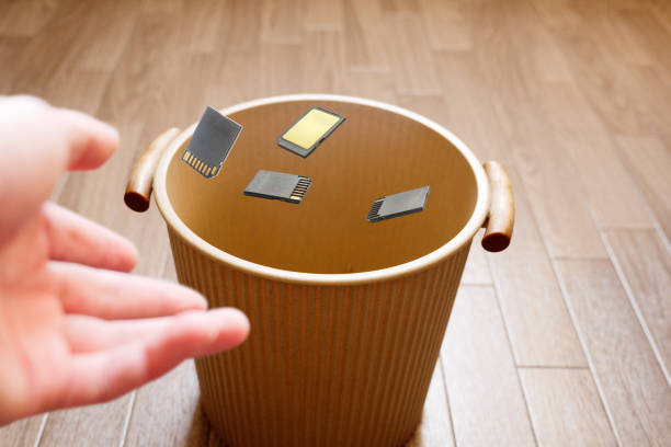 istock Throw the SD card into the trash 1337588762