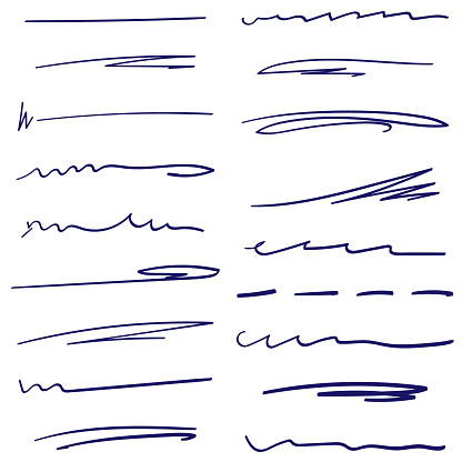 Art Lines. Isolated on white. Vector illustration
