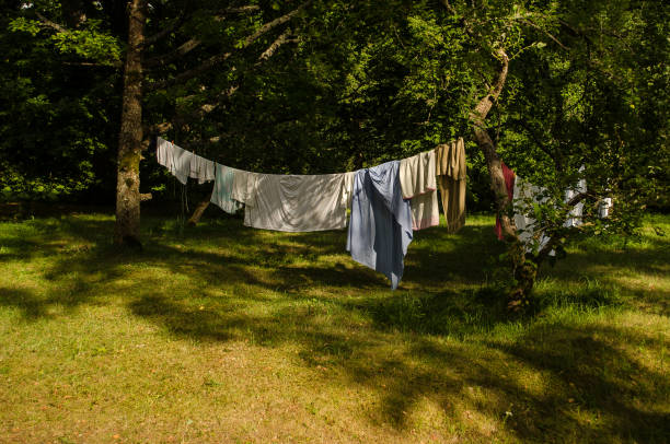 istock Clothes dry on a sunny summer day 1337590491