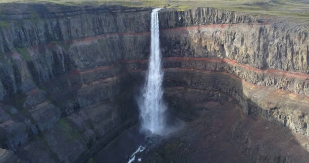 istock Aerial view over Hengifoss waterfall, Iceland 1337596737